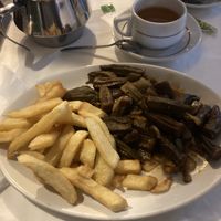 Okra with chips  at The Village Pub & Restaurant in Kakopetria