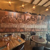 The last supper on the wall!  at Herb  in Leamington Spa