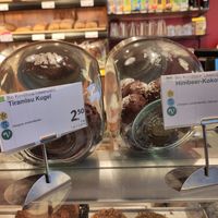 Tiramisu and raspberry coconut choc balls, so yummy at denns Biomarkt in Schwetzingen
