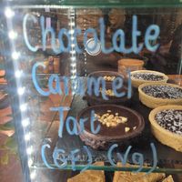 Chocolate Caramel Tart at Caffi Bach Y Bocs in Llangefni