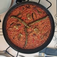 Paella de verdures per 3 (hem pogut repetir) at El Racó de la Paella in Torredembarra