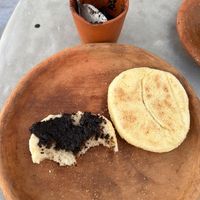 Bread and olive tapenade brought out before meal   at NBTAHOUSE in Tangier