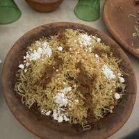 Angel hair dish with seitan   at NBTAHOUSE in Tangier