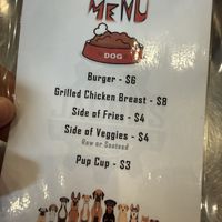 Designated Dog menu  at Jacobs Brewhouse Restaurant in Deadwood