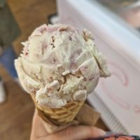 Cherry bakewell ice cream at Colin's in Chepstow