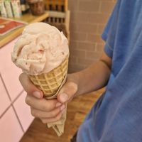 Candy floss ice cream at Colin's in Chepstow