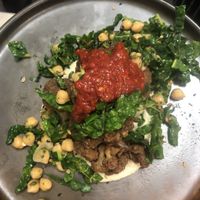 Soffritto, cashew cream, roasted cauliflower and corn  at Lovely Vegan Homestay in Newstead