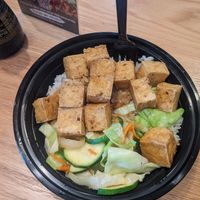 Tofu bowl with white rice and all veggies at Teriyaki Madness - Meadowood in Reno