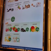 Plantbased sorbets mentionned seperatly at Venchi - Fontana di Trevi in Rome