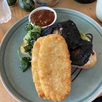 Vegan avocado on toast  at Fat Beagle Coffee Shop in Kangaroo Island