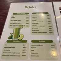 Drinks menu (nov 25)  at Falafel Box in Yerevan