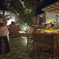 Outdoor dining in beautiful courtyard at SAGE in San Jose Del Cabo