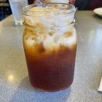 Thai tea with condensed coconut  at Lucky Thai Elephant Restaurant in Newport
