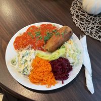 Soy kotlet with kasza  at Bar Wegetariański Cappy in Poznan