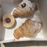 Nutella croissant, plain croissant, Nutella pastella  at Pastelería Málaga Vegana in Malaga