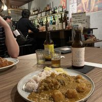 A vegan curry with Basil, tomatoes and winter melon  at Suisai in Onomichi