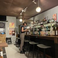 The ambiance of the bar  at Suisai in Onomichi