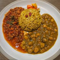 Vegan curry at Spys Oasi Medicinal Spicy Curry Gluten-free Bar in Osaka