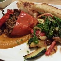 Stuffed Red Pepper Special at Mike's Cafe and Wine Bar in San Juan Island
