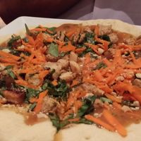 Thai Basil Peanut Pizza at Mike's Cafe and Wine Bar in San Juan Island