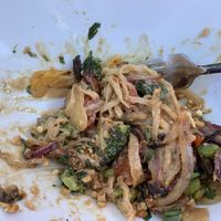 Thai noodle bowl to die for!!! at Mike's Cafe and Wine Bar in San Juan Island