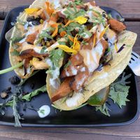 Sweet potato tacos   at Mike's Cafe and Wine Bar in San Juan Island