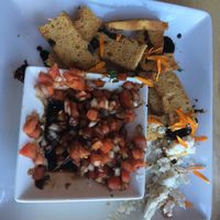 Bruschetta with balsamic drizzle  at Mike's Cafe and Wine Bar in San Juan Island