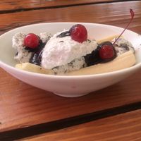 Banana Split at Mike's Cafe and Wine Bar in San Juan Island