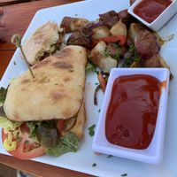 BLT my non vegan husband loved!! at Mike's Cafe and Wine Bar in San Juan Island