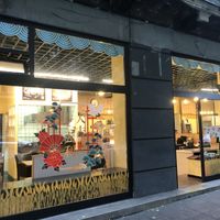 The front windows  at Silk Noodles in Belgrade