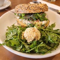 Vegan chickpea salad sandwich at Plate 21 in Toledo