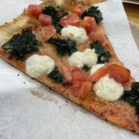 With vegan cheese and kale  at iPizzaNY - Times Square in New York City