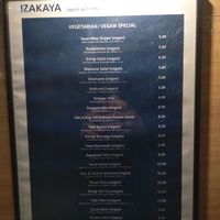 Vegane Speisekarte at Umaya in Innsbruck