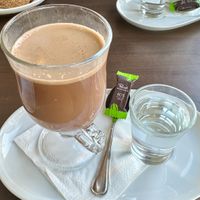 Hot chocolate with oat milk and mint flavor   at Rausch das Schokoladenhaus in Berlin
