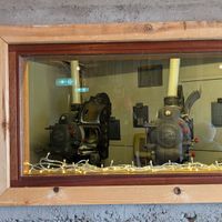 Carbon arc movie projector at Gisli Eirikur Helgi Kaffihûs Bakkabrædra in Dalvik