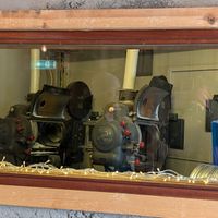 Carbon arc movie projector at Gisli Eirikur Helgi Kaffihûs Bakkabrædra in Dalvik