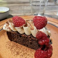 chocolate cake  at Peloton Cycling Eatery in Helsinki