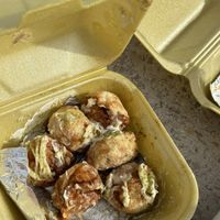 Corn takoyaki  at Yatai in Sitges