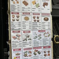 Menu  at Yatai in Sitges