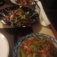 Vegetable chow mein and Chinese salad at The Flying Dragon in Paphos