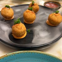 Yogurt cheese croquettes  at GALA in Abu Dhabi