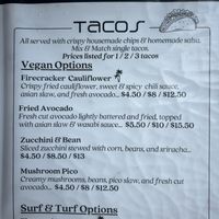 Vegan options  at Totally Taco in Roatan