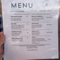 Menu for vegan/vegetarian. Completely separate. Only place in West End that has their own vegan menu.   at Totally Taco in Roatan