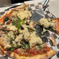 Veggie pizza with vegan cheesee  at Piece Out Del Ray in Alexandria