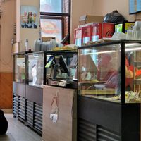 Cafeteria counter at Khachapuri House in Tbilisi