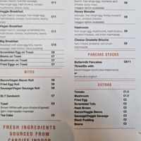 Menu at Wyndham Cafeteria in Cardiff