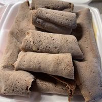 Injera galore  at Alem Ethiopian Village in Milwaukee