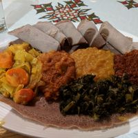 Veggie platter at Alem Ethiopian Village in Milwaukee