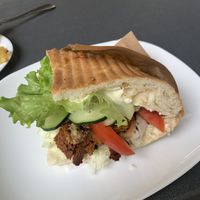 seitan sandwich   at 108 in Ljubljana