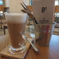 Coffee with soy milk at Brunchit in Barcelona